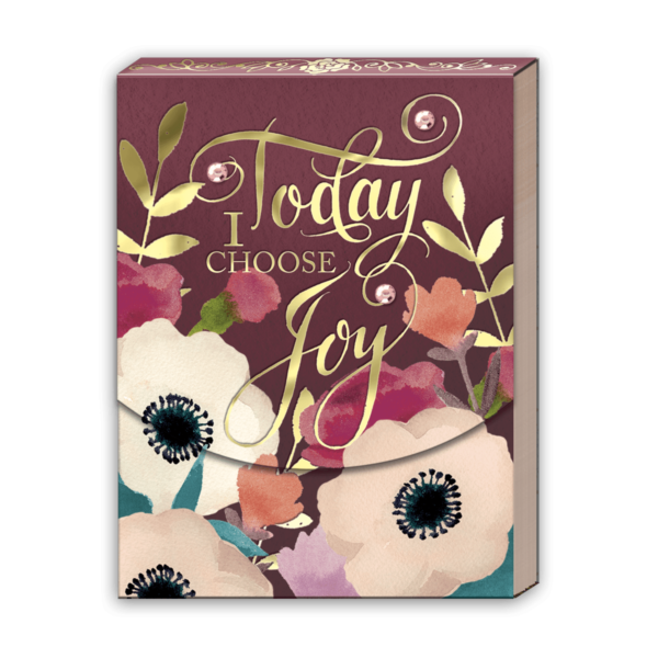 Pocket notepad featuring joy flowers design.