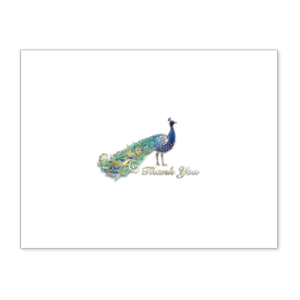 Peacock Thank You Cards Product