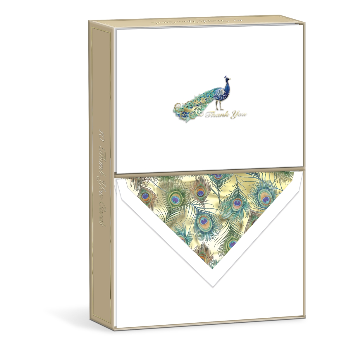 Elegant Peacock Thank You Cards design.