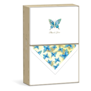 thank you cards with butterfly icon.
