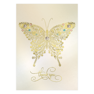 Golden Butterfly Thank You Card Product