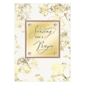 Sympathy Sending a Prayer Greeting Card design.