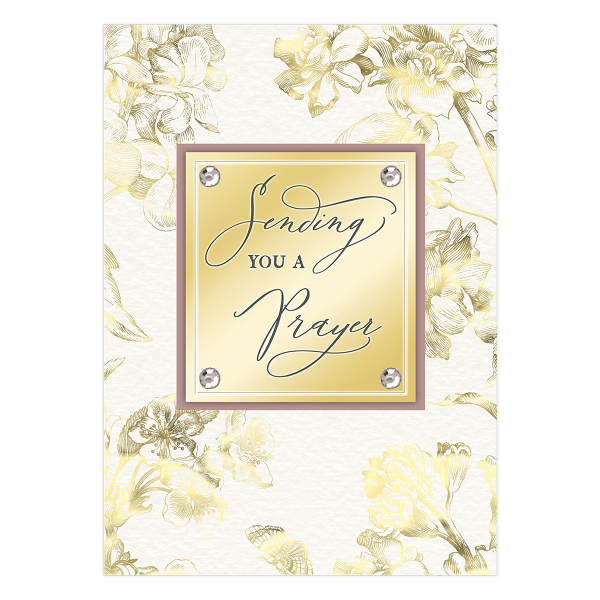 Sympathy Sending a Prayer Greeting Card design.
