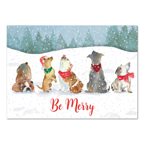 NEW BOXED PUNCH STUDIO HOLIDAY CHRISTMAS EMB NOTE CARDS ENV 6 CT DOG PUP FROG