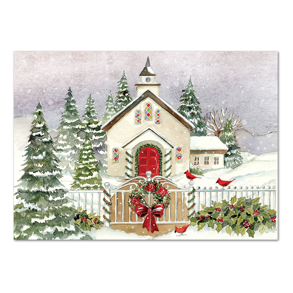 Punch Studio 10 Christmas Cards Vintage Festive Tree Embellished 3D Dimensional 