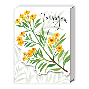Pocket notepad featuring homegrown tarragon.