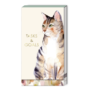 Watercolor Pets Tabby Cat Tall Notepad Product