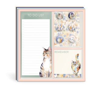 Watercolor Cats Notepads and Magnets Set Product