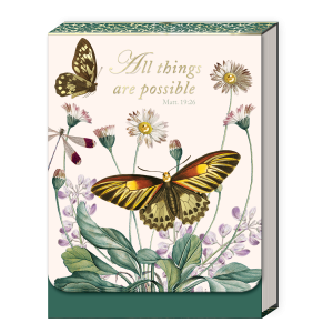 Pocket notepad featuring nature's grace daisy butterflies.