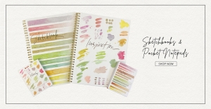 Sketchbooks & Pocket Notepads from the Painter's Palette Stationery Collection by Punch Studio