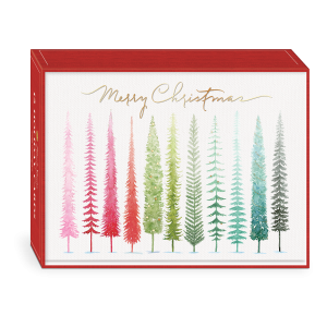 Watercolor Trees Boxed Holiday Cards Product
