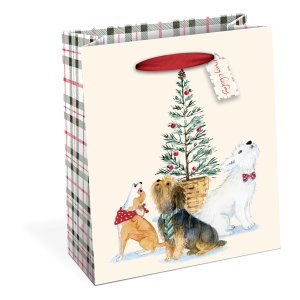 Caroling Dogs Medium Gift Bag Product