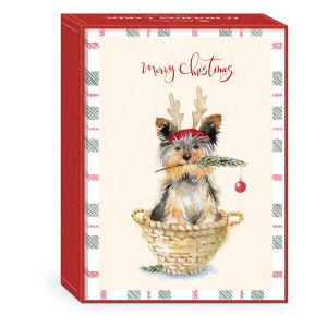 Yorkie Boxed Holiday Cards Product