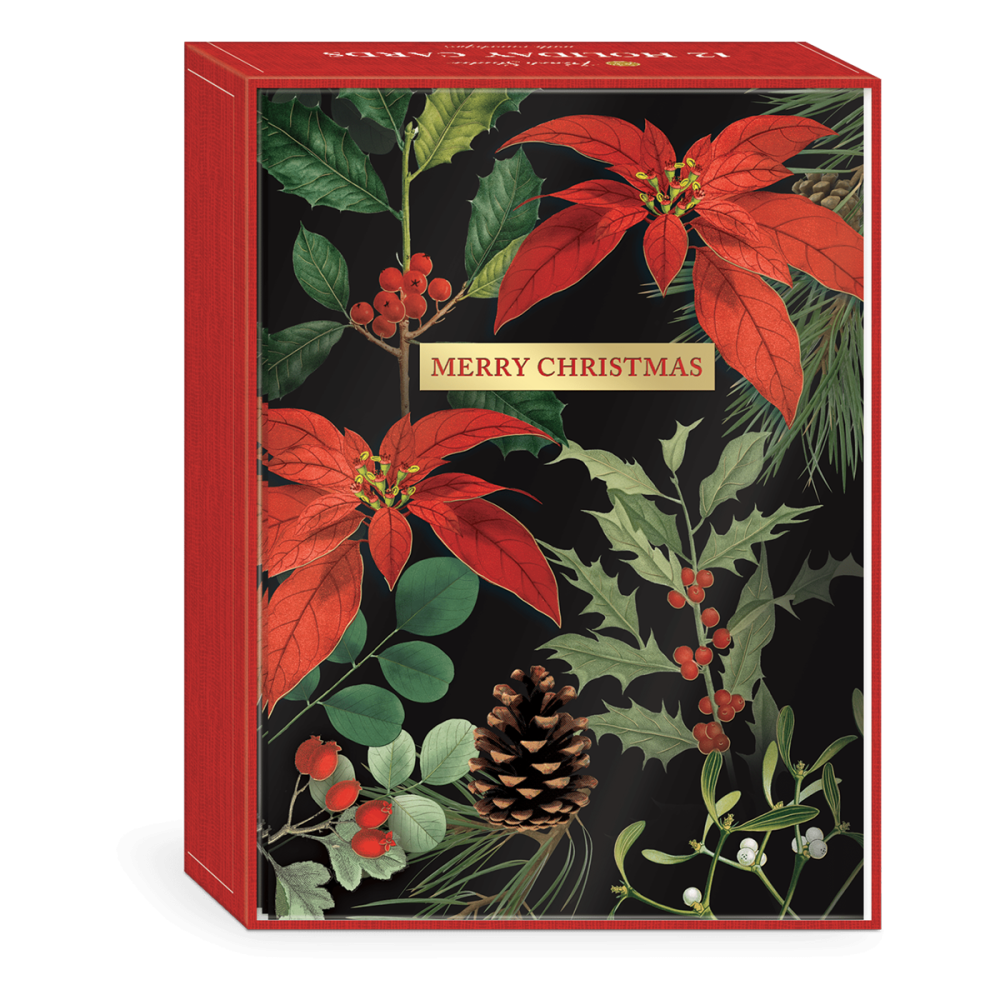 Holiday Christmas Flora Boxed Holiday Cards Punch Studio