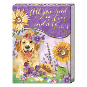 Pocket notepad featuring posh pets sunflower retriever.