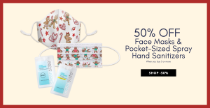 Punch Studio Christmas Holiday Face Masks & Spray Hand Sanitizers