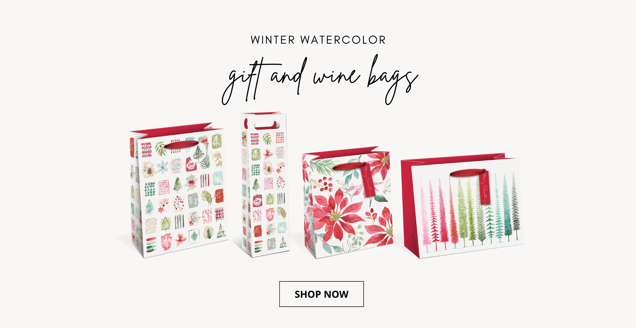 Punch Studio Winter Watercolor gift and stationery Christmas holiday collection of gifts and stationery
