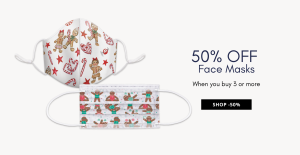 Christmas holiday face masks from Punch Studio
