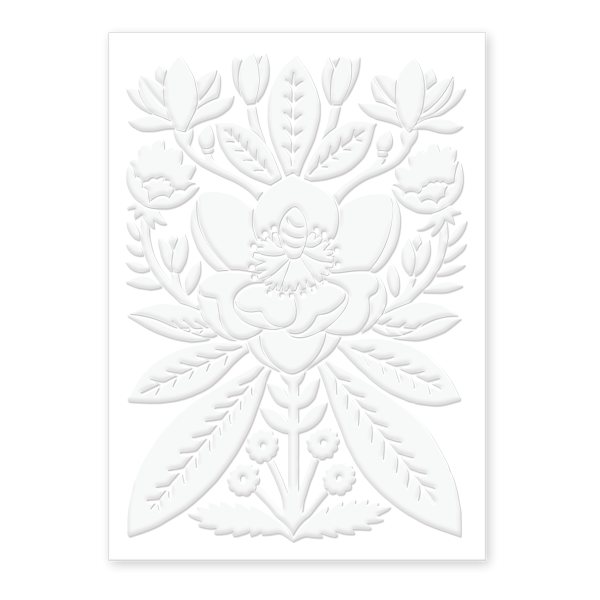 Embossed Magnolia Greeting Card.
