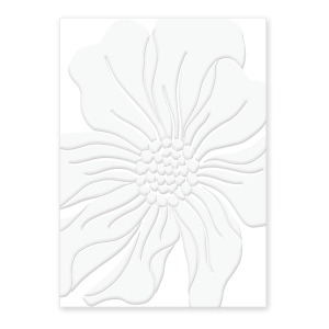 Embossed Large Floral Greeting Card.