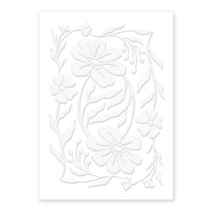 Embossed Floral Frame Greeting Card.
