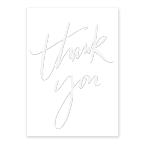 Script Thank You Greeting Card Product