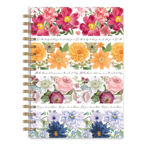 Floral Stripe Spiral Journal Product