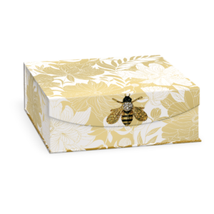 White Dahlias design on a single box.