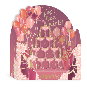 Pop-up Champagne Cheers Greeting Card Product