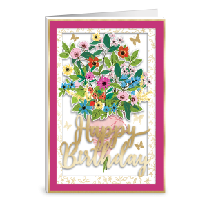 Shadow Box Birthday Bouquet Greeting Card Product