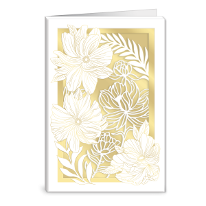 Shadow Box White Dahlias Greeting Card Product