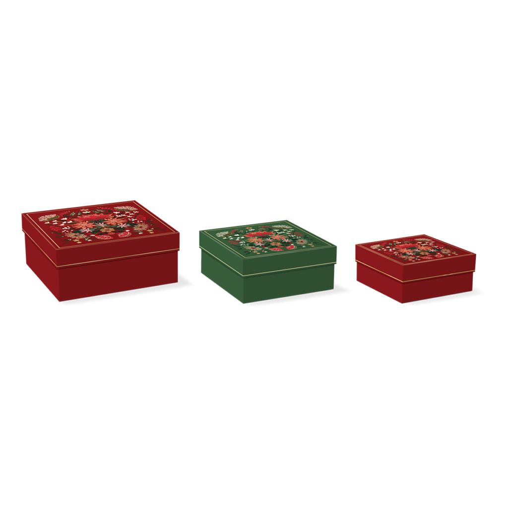 Christmas Garden Square Box Set/3 Punch Studio