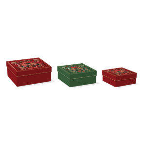 Christmas garden pattern square box set.