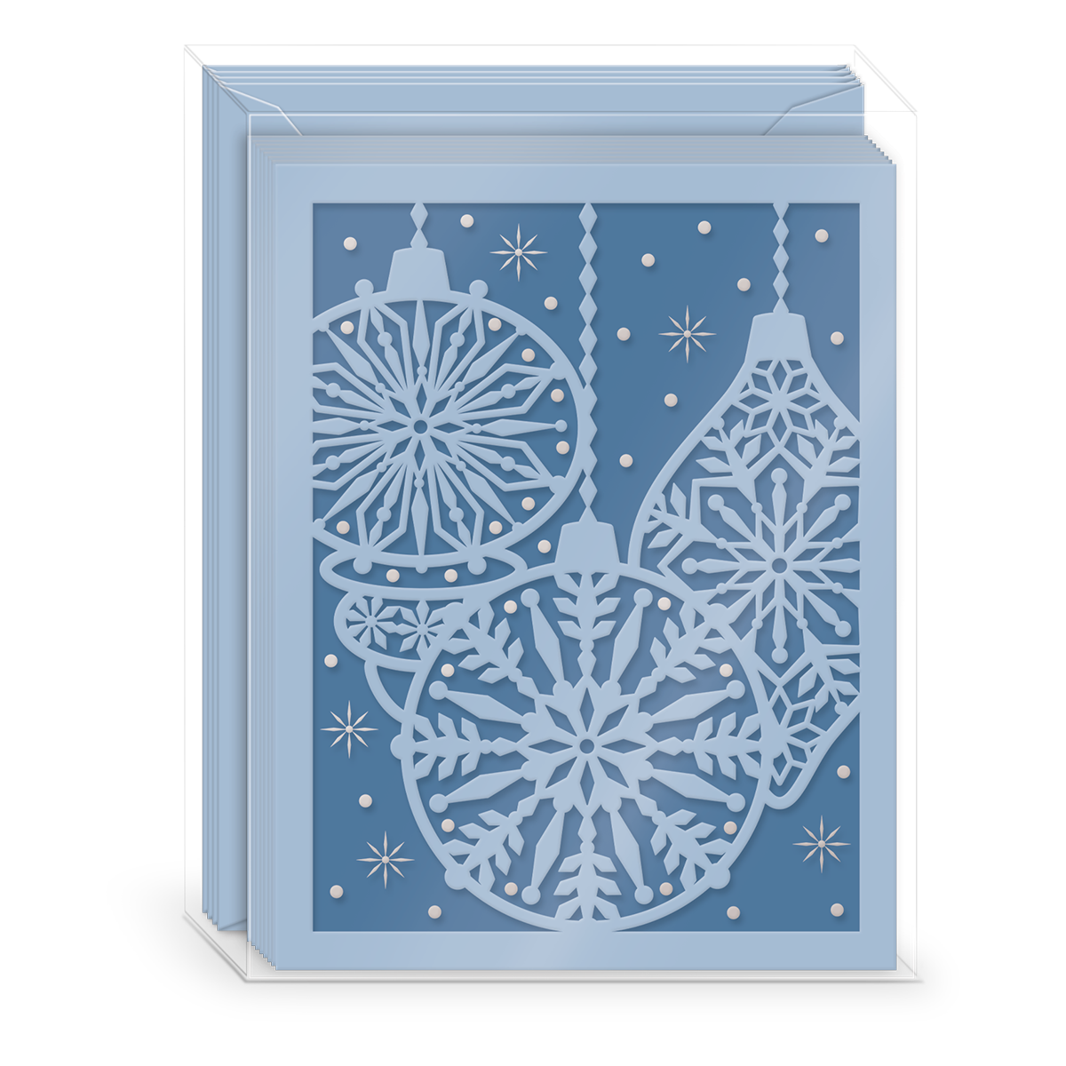 Snowflake Ornaments Boxed Holiday Cards Product