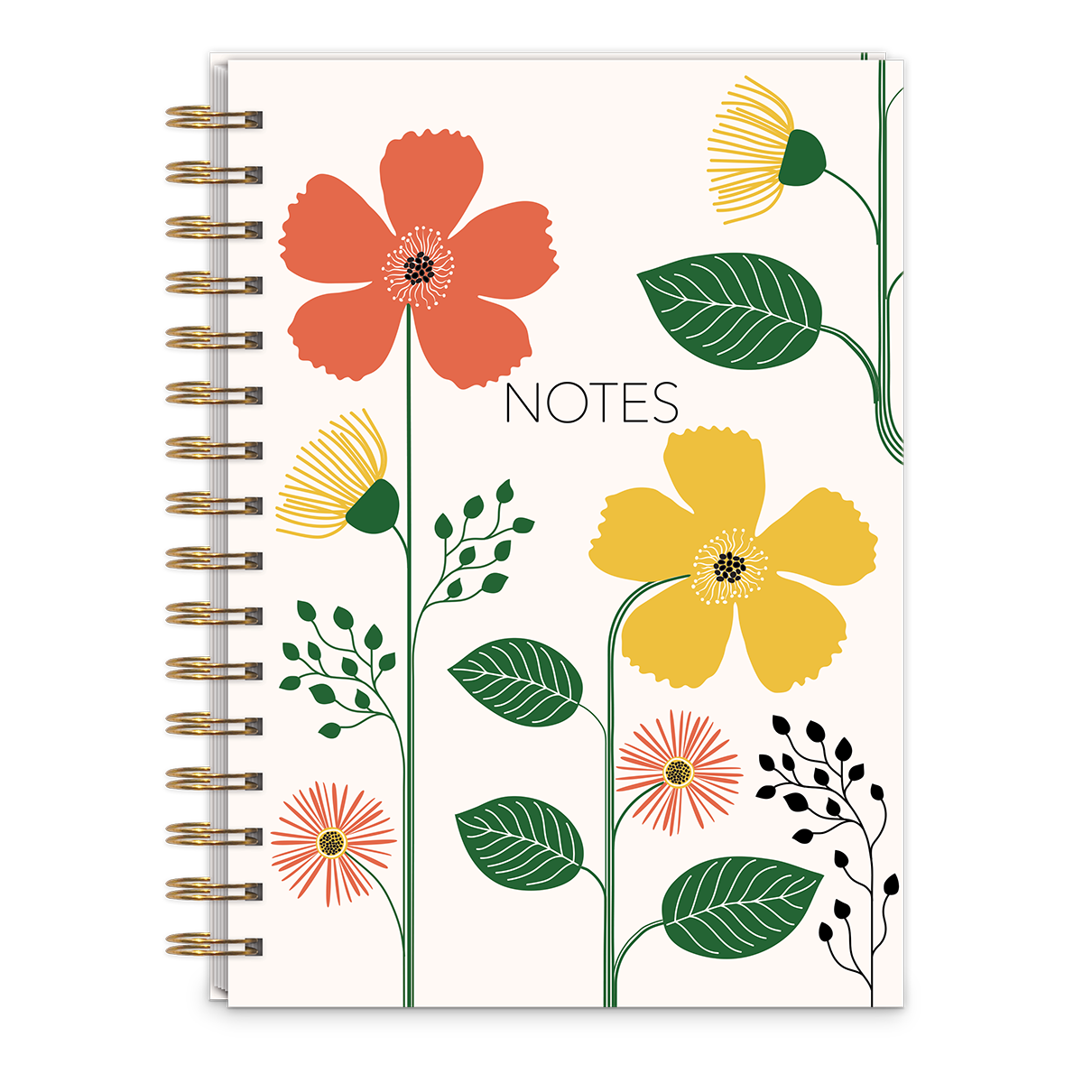 Green Garden Multi Flower Spiral Journal Product