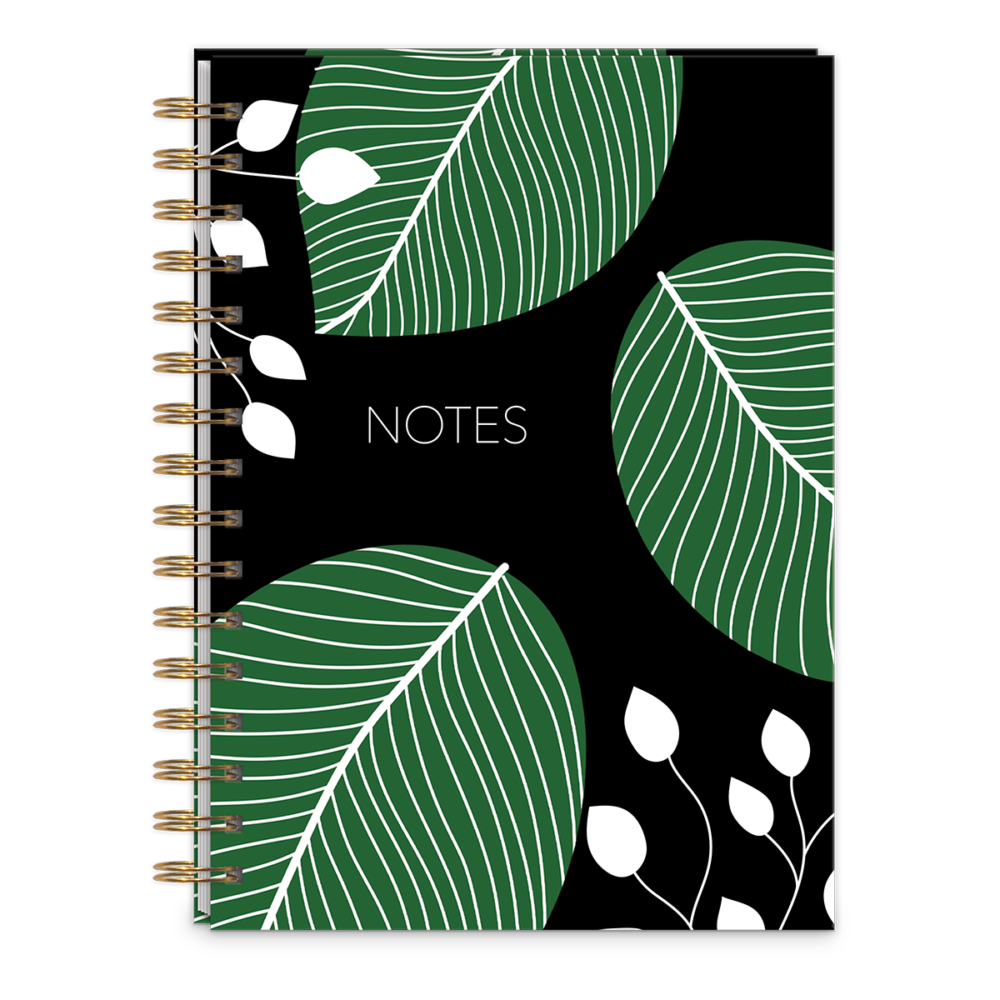 green-garden-leaves-spiral-journal-punch-studio