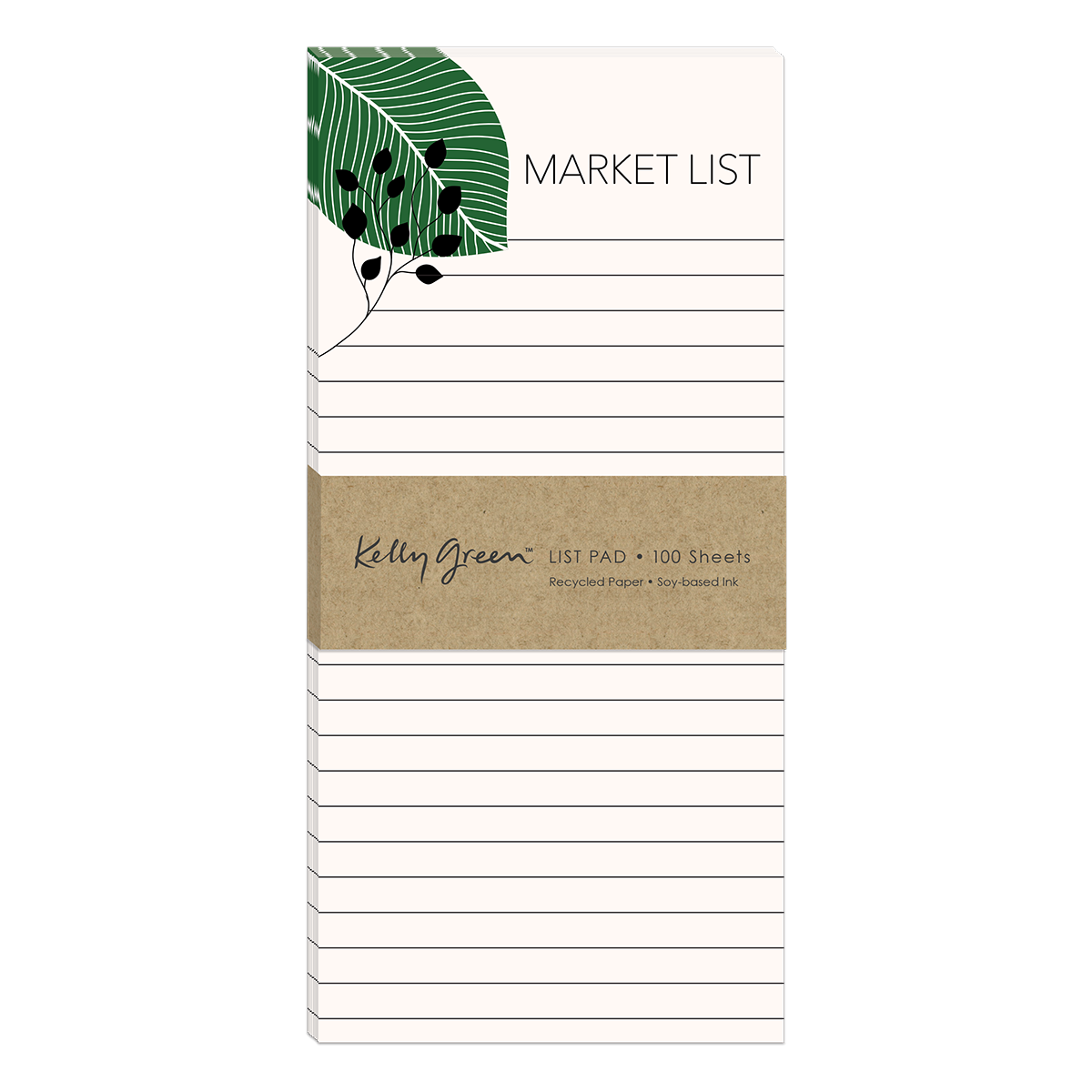 Green Garden Leaves Magnetic List Pad Product