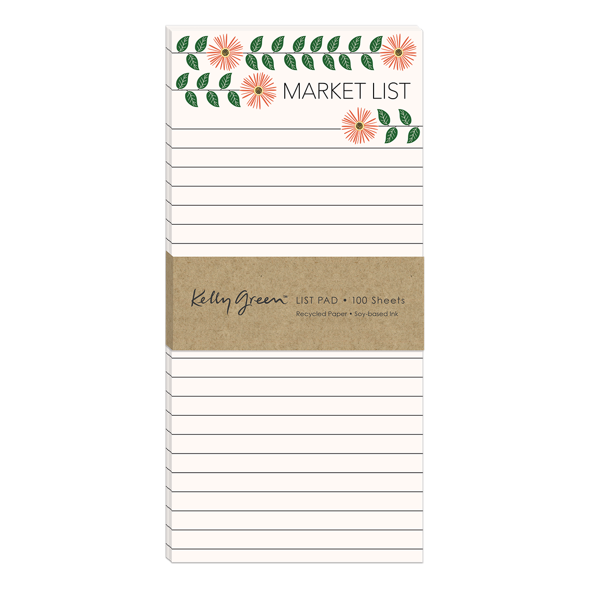 Green Garden Vines Magnetic List Pad Product