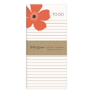 Green Garden Coral Flower Magnetic List Pad