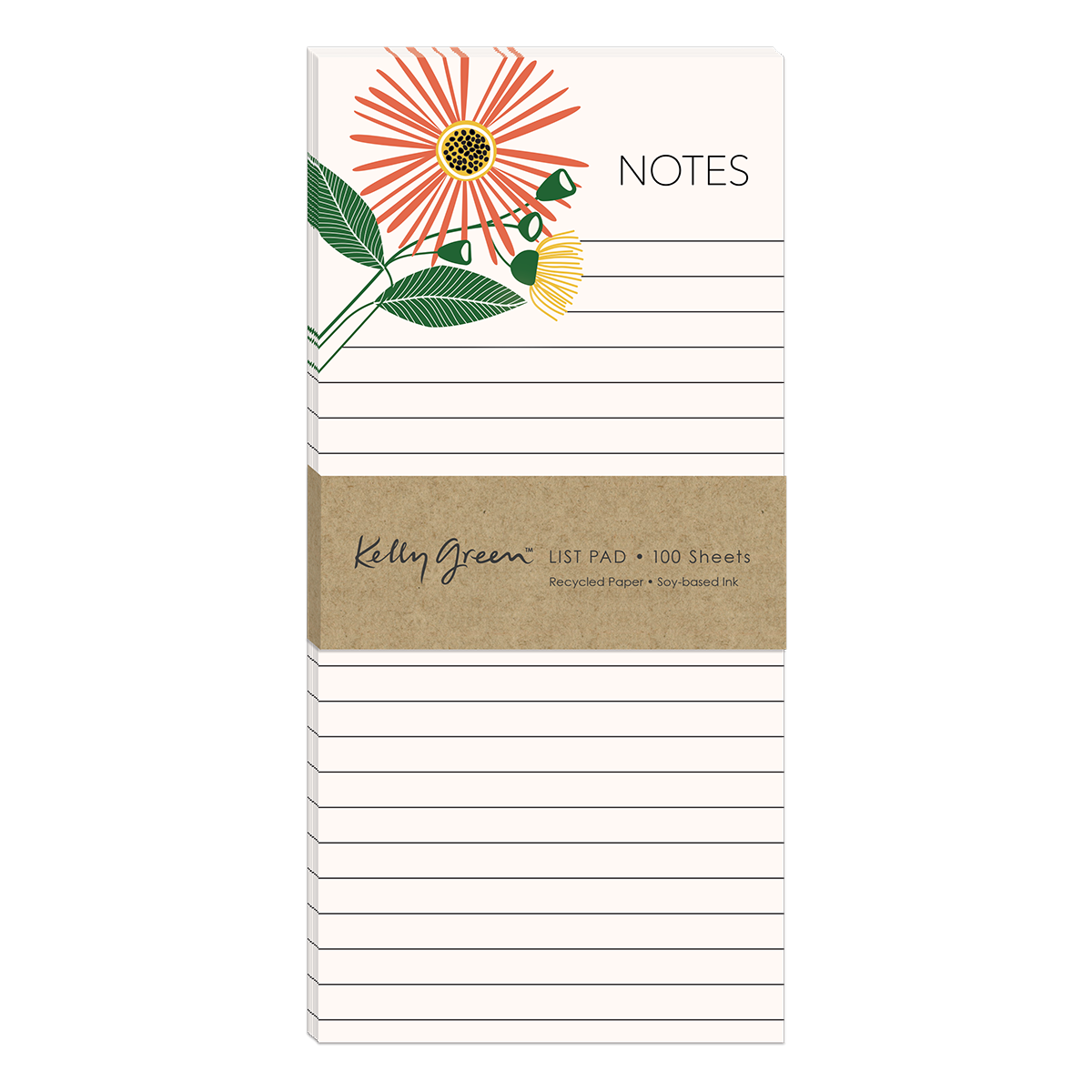 Green Garden Aster Magnetic List Pad