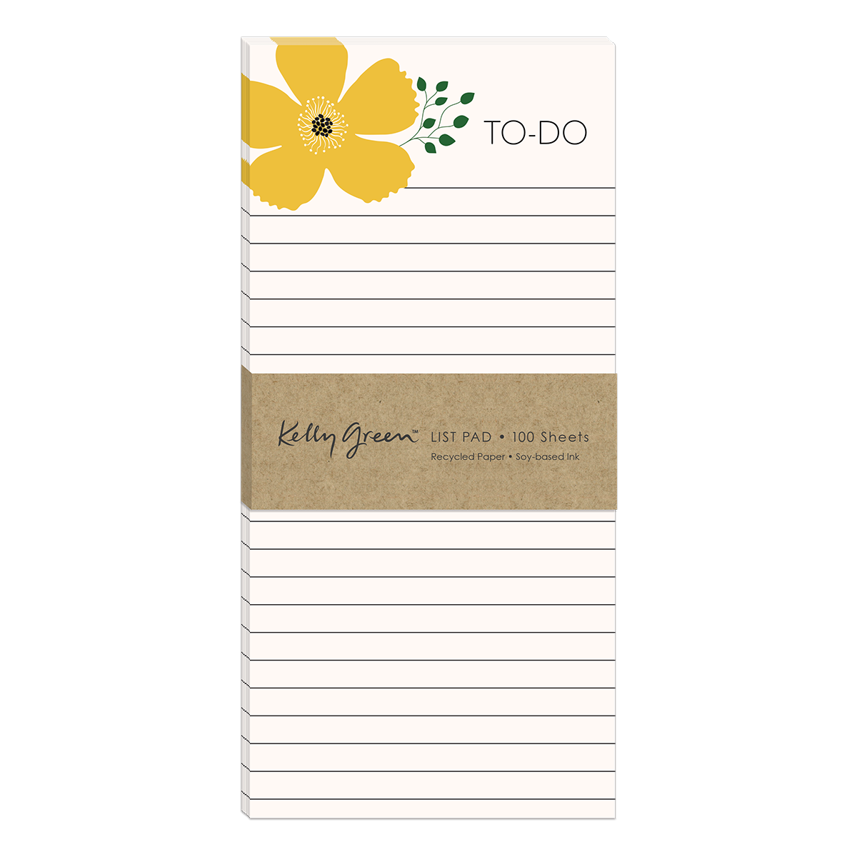 Green Garden Yellow Flower Magnetic List Pad Product