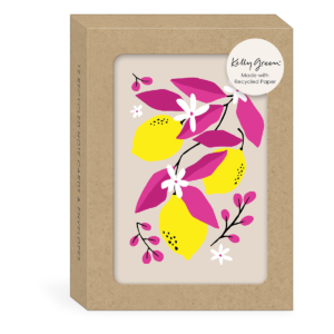Fruit Market Lemons Note Cards set.