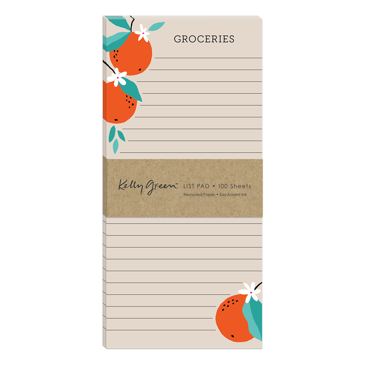 Fruit Market Oranges Magnetic List Pad