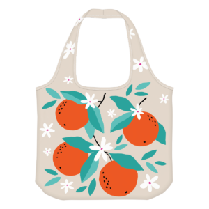 Fruit Market Oranges polyester Packable Tote Bag