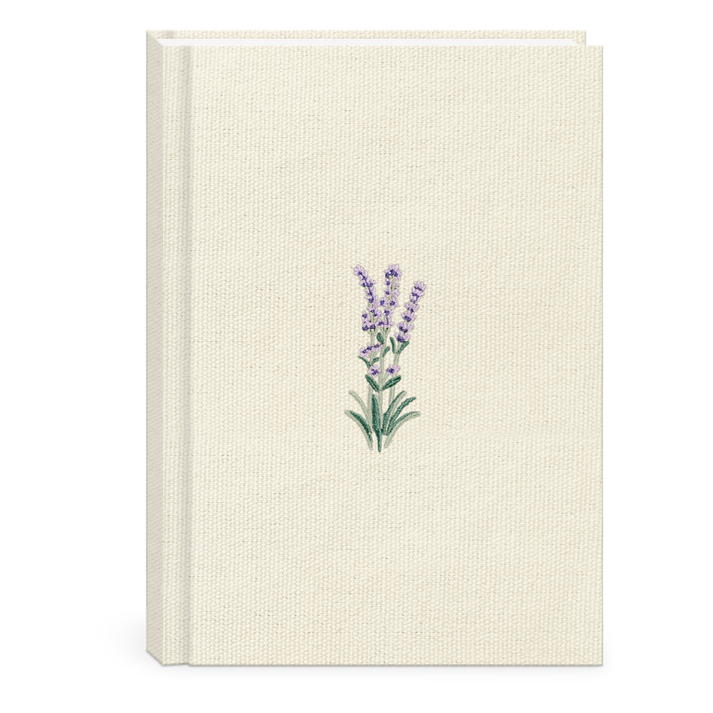 Delicate Floral Cream Fabric Journal - Punch Studio