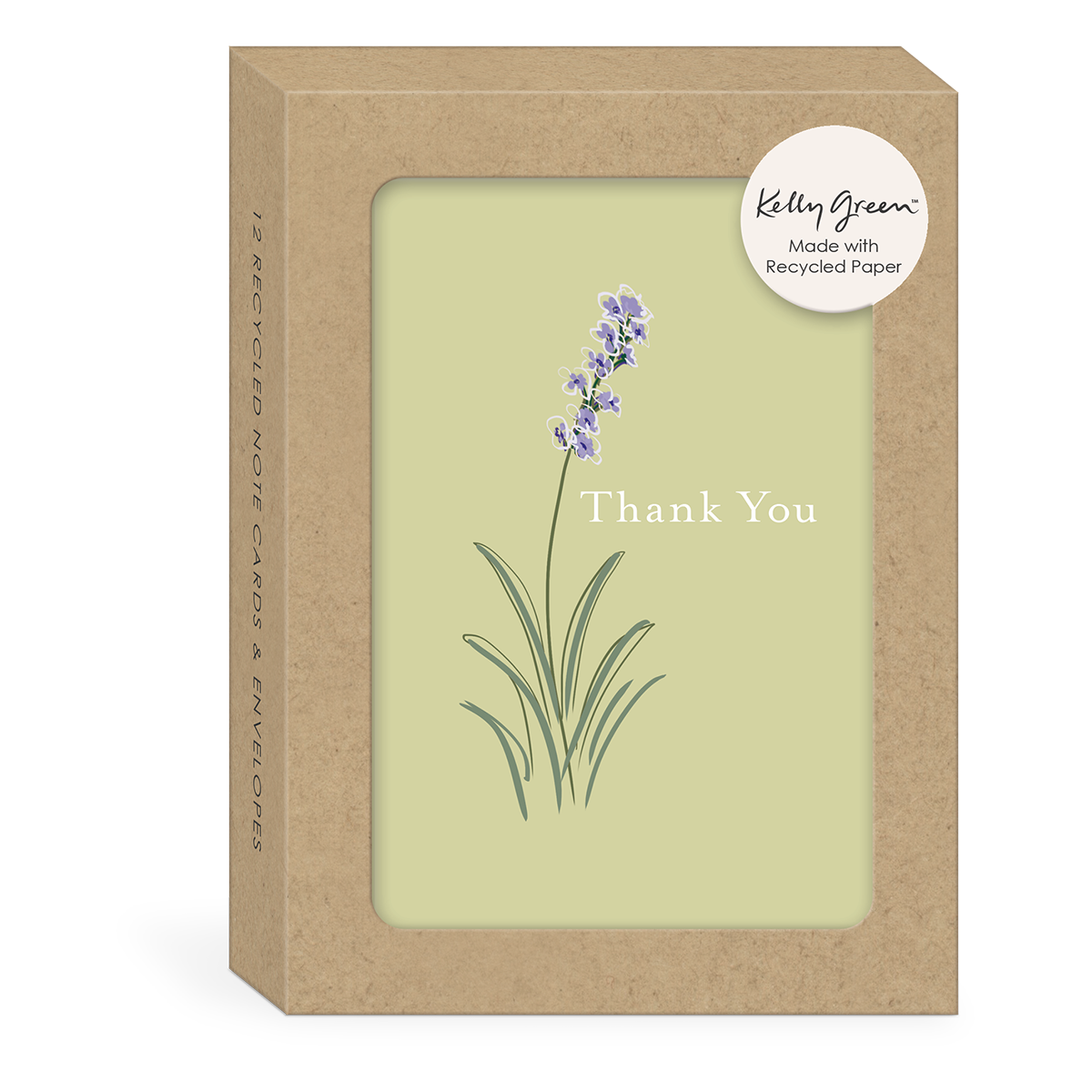 Delicate Floral Light Green Note Cards Product