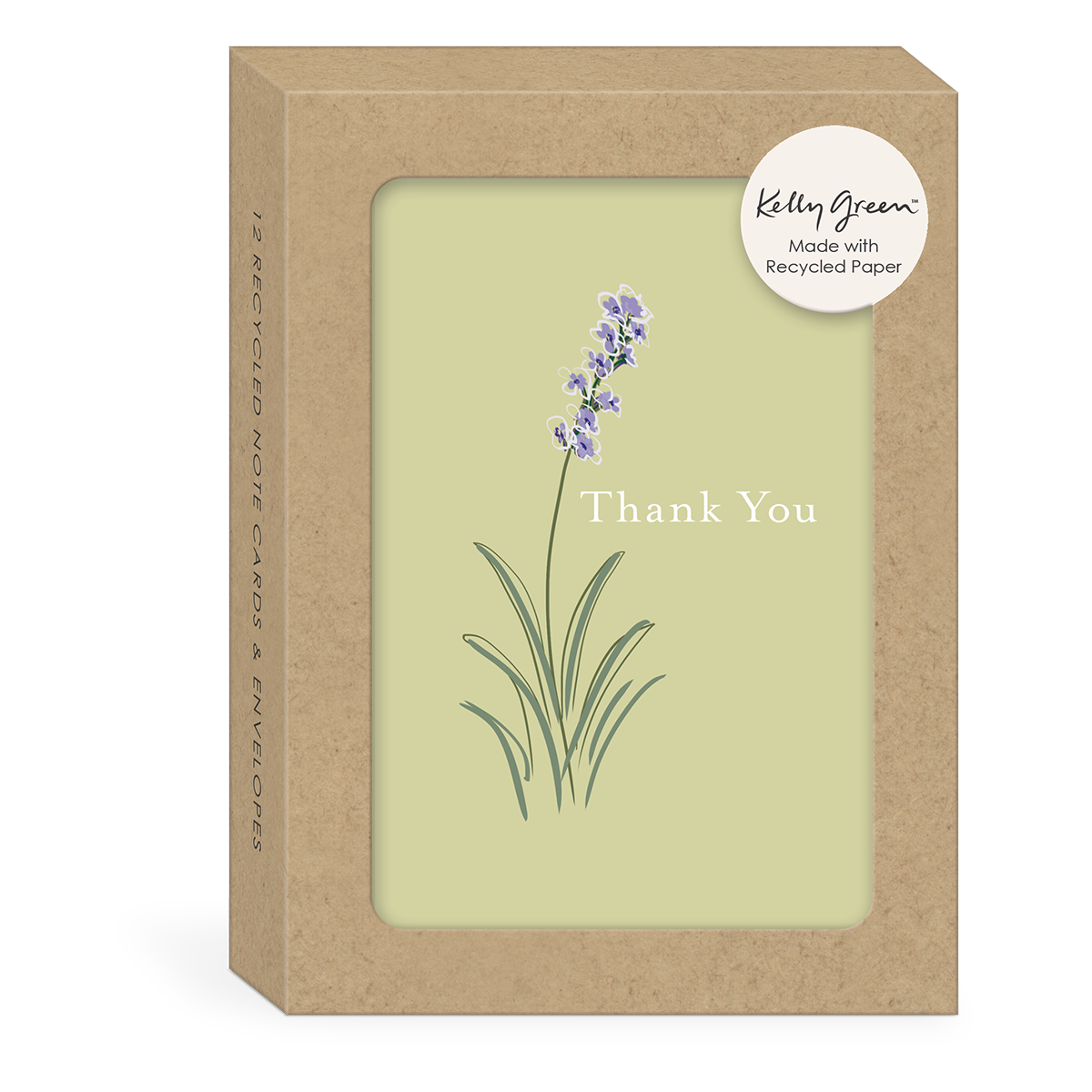 Delicate Floral Light Green Thank You Note Cards Product