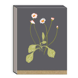Pocket notepad featuring delicate floral charcoal design.