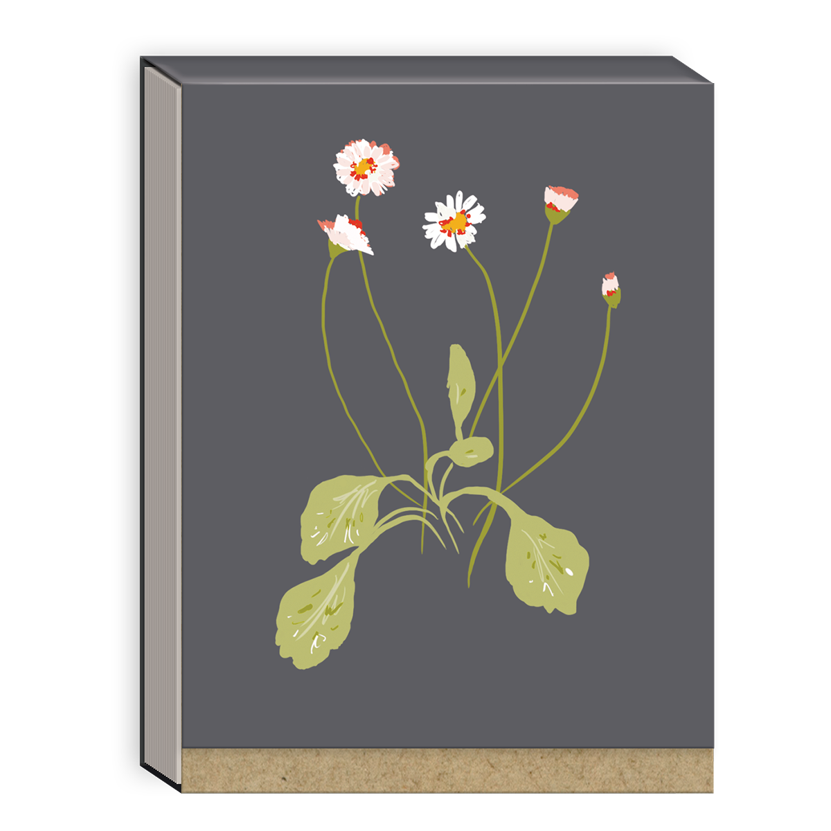 Delicate Floral Charcoal Pocket Notepad Product