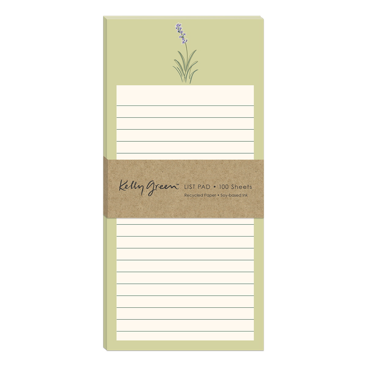 Delicate Floral Light Green Magnetic List Pad Product